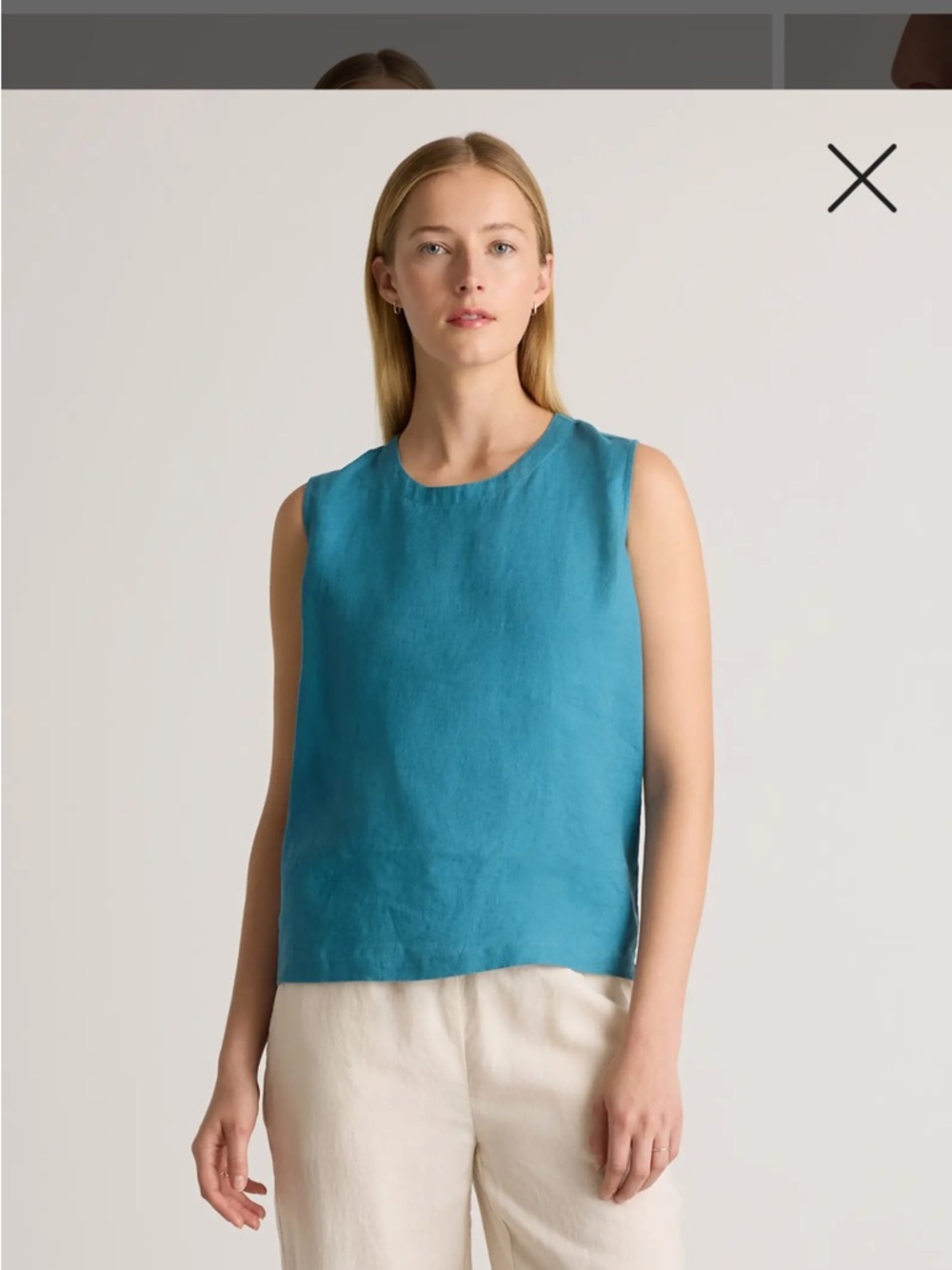 Quince Sleeveless Linen Tank Top
